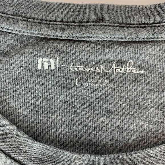 Travis Mathew Golf Gray Never Drinking Again Short Sleeve Shirt Mens Large - Picture 3 of 5